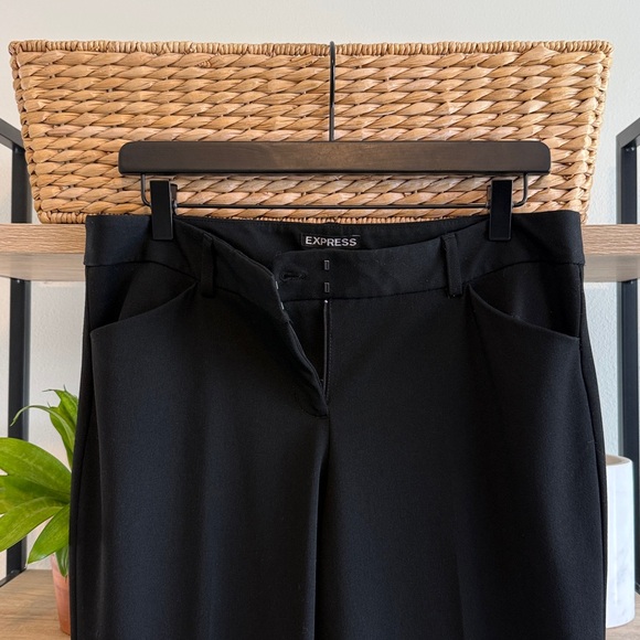 Express Editor Bootcut Mid-Rise Woven Career Dress Pant Trouser, 6 Long - Picture 6 of 8